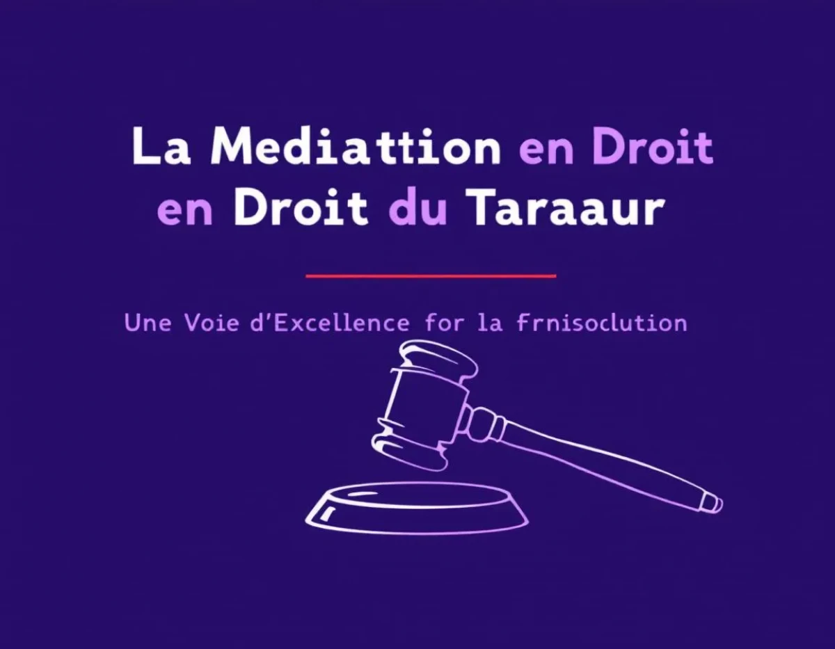 La Médiation en Droit du Travail : Une Voie d'Excellence pour la Résolution Amiable des Conflits